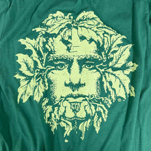 Load image into Gallery viewer, Green Man Peaking Face T-Shirt Back Detail