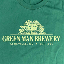 Load image into Gallery viewer, Green Man Peaking Face T-Shirt Front Detail
