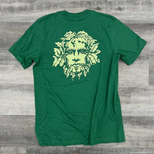 Load image into Gallery viewer, Green Man Peaking Face T-Shirt Back