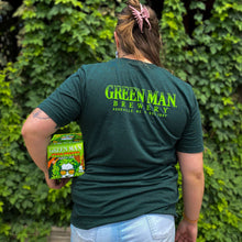 Load image into Gallery viewer, Green Man Nerd Nectar Shirt Back Detail
