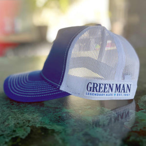 Green Man Brewery Blue White Wayfarer Hat Side