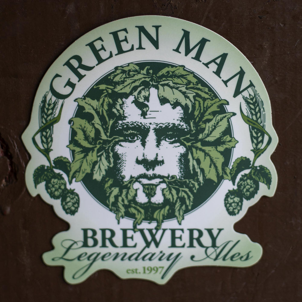 Green Man Die cut sticker