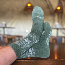 Load image into Gallery viewer, Green Man Logo Woolie Boolie Socks
