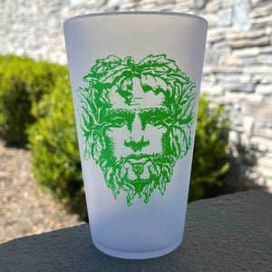 Green Man Clear branded Silipint glass