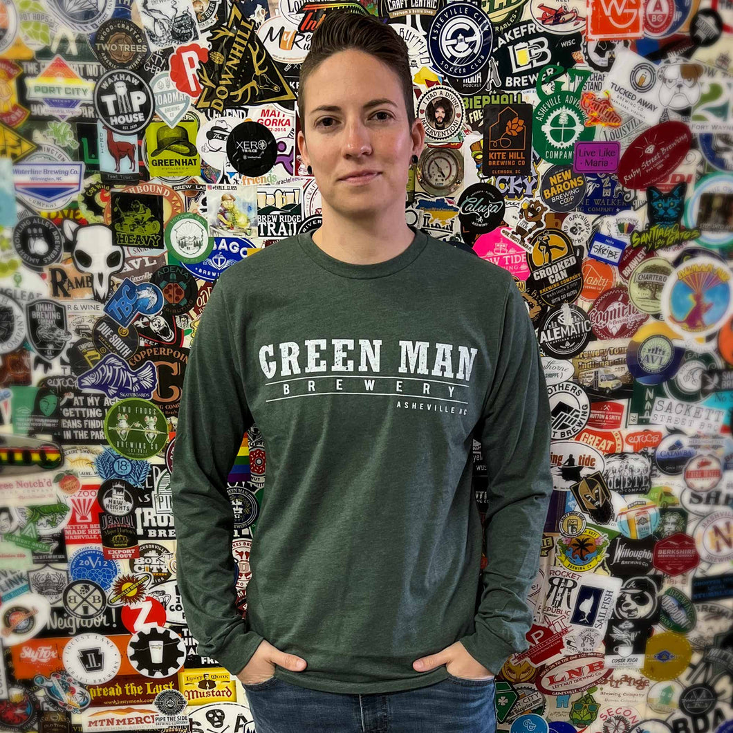 Green Man Brewery Green Long Sleeve Shirt Front