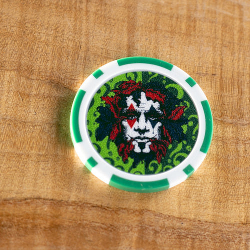 Green Man Brewery Trickster Poker Chip front