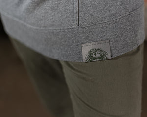 Green & Grey Raglan Pullover Hoodie