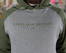 Load image into Gallery viewer, Green &amp; Grey Raglan Pullover Hoodie
