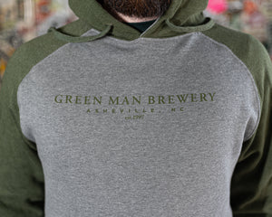 Green & Grey Raglan Pullover Hoodie